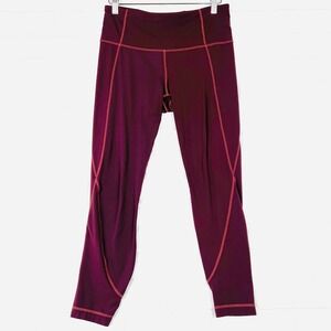 Athleta Burgundy Purple High Rise Workout‎ Leggings Activewear Womens Size M